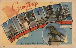 Greetings from Missouri Postcard