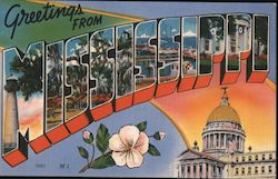 Greetings from Mississippi Postcard