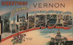 Greetings from Vernon Illinois Postcard Postcard Postcard