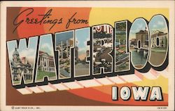 Greetings from Waterloo Iowa Postcard Postcard Postcard