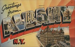 Greetings from Albany New York Postcard Postcard Postcard