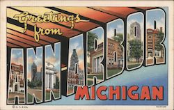 Greetings from Ann Arbor Michigan Postcard Postcard Postcard