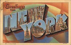 Greetings from New York New York City, NY Postcard Postcard 