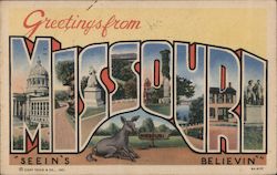 Greetings from Missouri Postcard