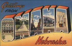 Greetings from Omaha Postcard