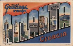 Greetings from Atlanta Georgia Postcard Postcard Postcard