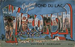 Greetings from Fond Du Lac Wisconsin Postcard Postcard Postcard