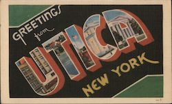 Greetings from Utica New York Postcard Postcard Postcard