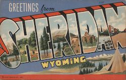 Greetings from Sheridan Wyoming Postcard Postcard Postcard