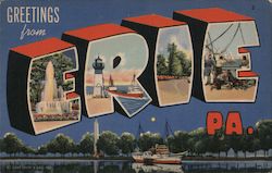 Greetings from Erie Postcard