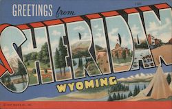 Greetings from Sheridan Wyoming Postcard Postcard Postcard