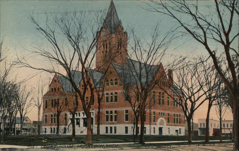 Court House Muskegon MI Postcard Court House Muskegon MI Postcard