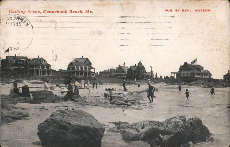 Bathing Scene Kennebunk Beach Maine