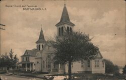 Baptist Church and Parsonage Postcard