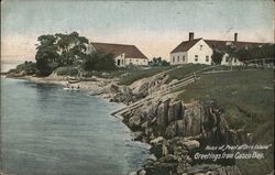 Greetings from Casco Bay, Home of Pearl Orrs Island Postcard