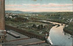 Millinocket Stream From Mill Postcard