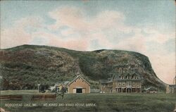 Mount Kineo and Kineo House Annex, Moosehead Lake Postcard