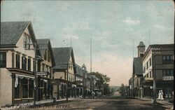 Looking Along Main Street Postcard