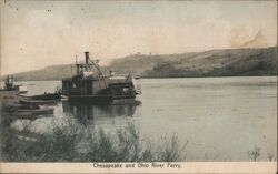 Chesapeake and Ohio River Ferry Postcard