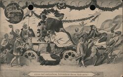 The Triumphal March of King Wine Postcard