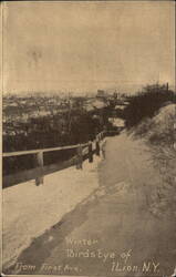 Winter Birdseye View from First Ave Postcard
