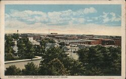 Looking Northeast From Court House Postcard