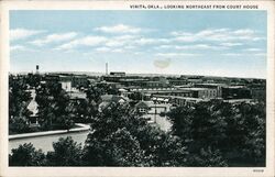 Looking Northeast from Court House Postcard