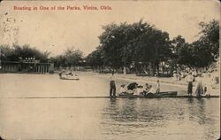 Boating in One of the Parks Postcard