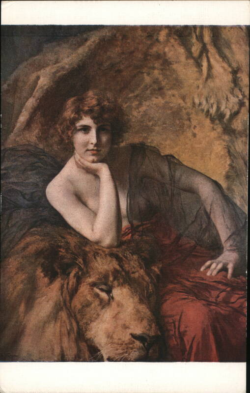 E. Friant, La Lionne Postcard Women