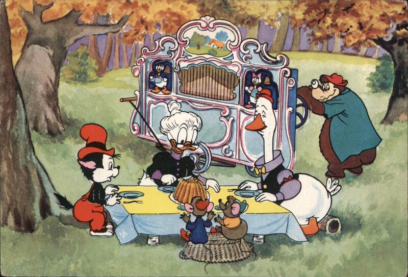 Disney Organ Grinder Picnic Scene