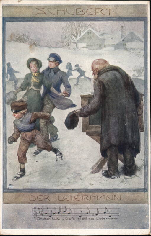 Schubert Der Leiermann AK Organ Grinders