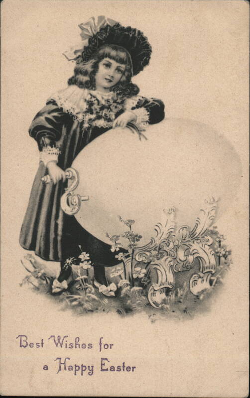 Happy Easter Girl with Egg