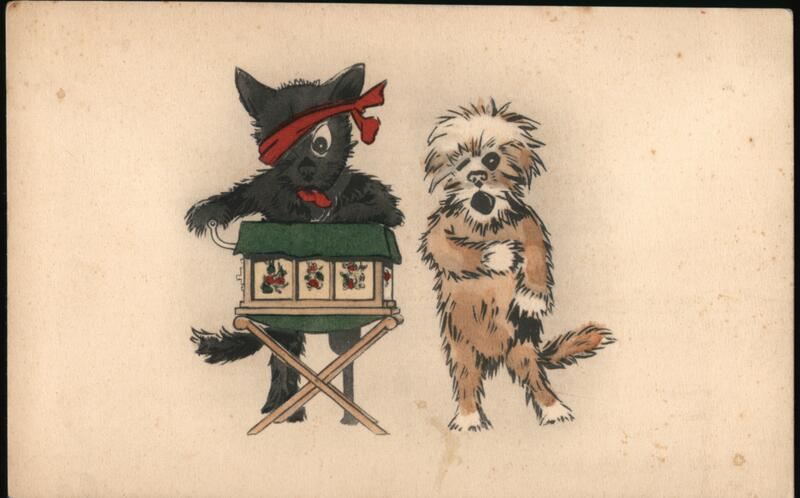 Blind Cat Playing Organ Multiple Animals