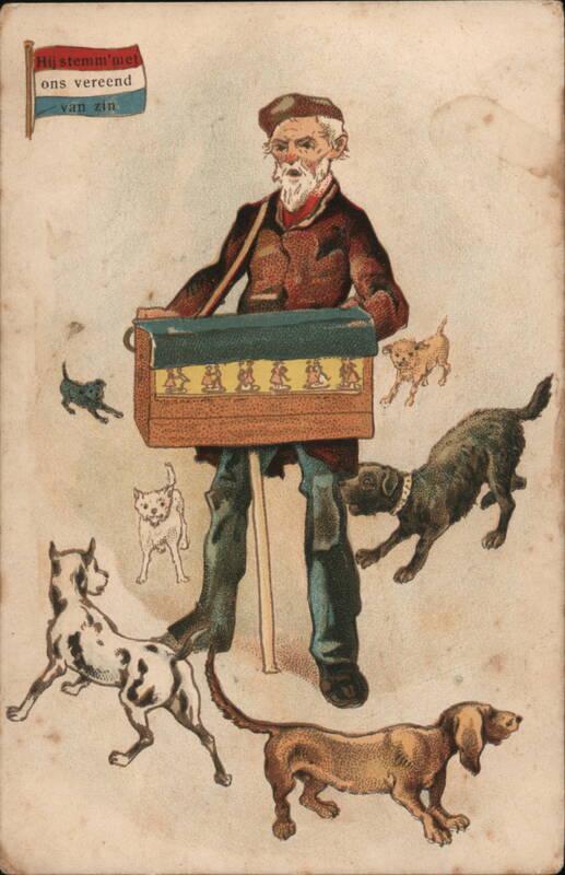 Organ Grinder With Dogs