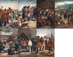 Lot of 7: Our Empire Beyond the Seas Series Postcard