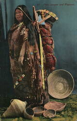 Piute Squaw and Papoose Postcard