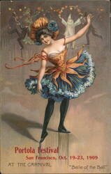 1909 Portola Festival Belle Postcard