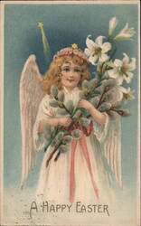 Happy Easter Angel Postcard Postcard