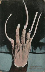 Finger Nails of a High Class Chinaman Postcard