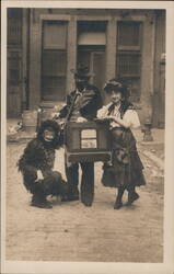 Organ Grinder with Ape Postcard