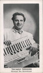 Thomas Terrana Accordionist Postcard