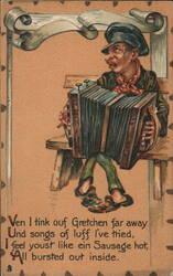 Gretchen Accordion Comic Postcard Postcard