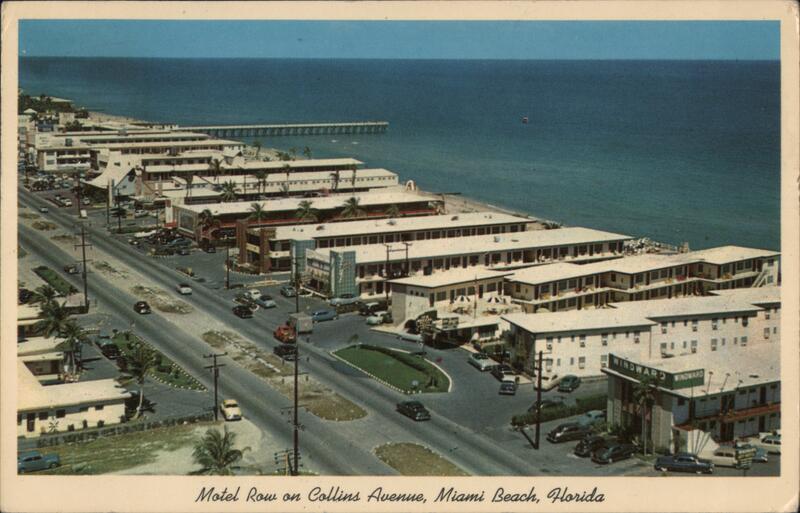 Motel Row on Collins Avenue Miami Beach Florida