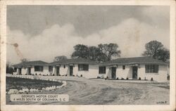 George's Motor Court Postcard
