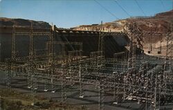 Grand Coulee Dam, Transformer and Switching Yard Postcard