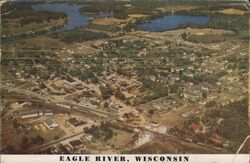 Aerial View of Eagle River Postcard