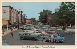 Riverside Drive, on the St. Lawrence River Postcard
