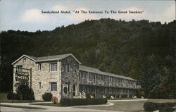 Smokyland Motel, Entrance to the Great Smokies Postcard
