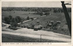 Air View at Brown's Camp Postcard