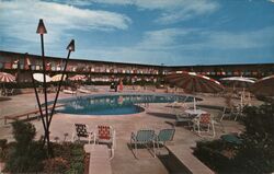 Western Hills Motor Inn Swimming Pool Postcard